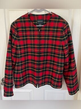 Bridgetown Collection Classic Red Scottish Plaid Jacket size 18